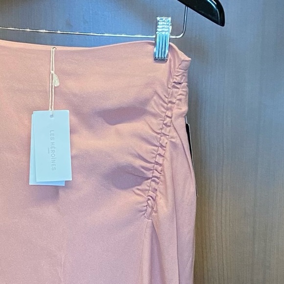 NWT Les Heroines | J.K Asymmetric Gathered Washed Crepe Skirt (Sz Fr 34 / US 2) - Picture 9 of 9